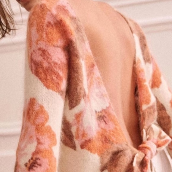Sezane Alban Mohair Knit Floral Sweater Multi Colors Fits XS to S - Picture 16 of 17